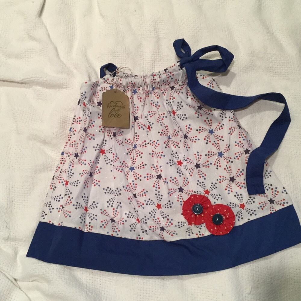 Handmade patriotic colored dress 12m NWT